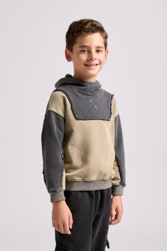 هودي بقصة واسعة ورقبة عالية بشعار سيلين للأطفال أس...