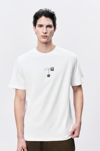 تيشرت أبيض رجالي