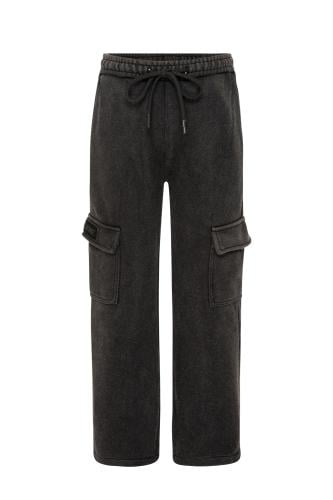 بنطلون Acid Wash Jogger للاطفال أسود