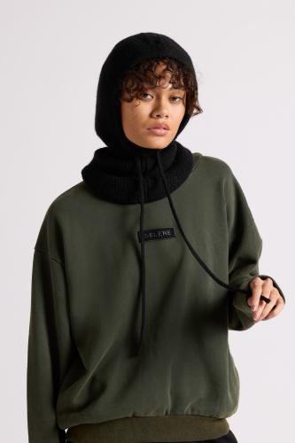 قطعة رأس برباط ورقبة عالية للجنسين أسود