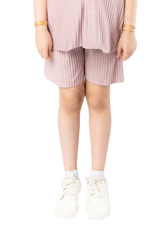 شورت واسع للأطفال وردي