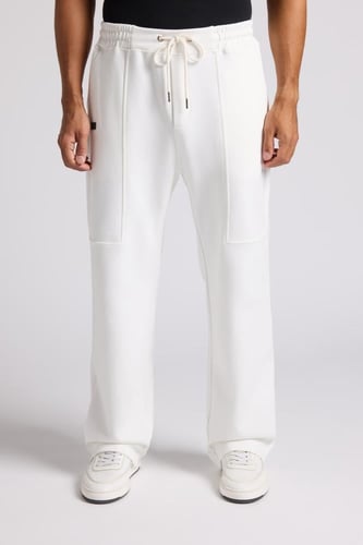 بنطلون كاجوال أوفرسايز للجنسين - أوف وايت