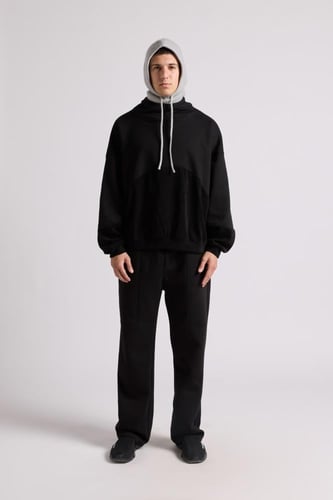 قطعة رأس برباط ورقبة عالية للجنسين رمادي فاتح