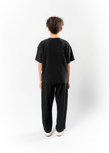 بنطلون واسع للأطفال للجنسين اسود