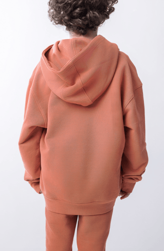 هودي إلى القمر للأطفال وردي داكن