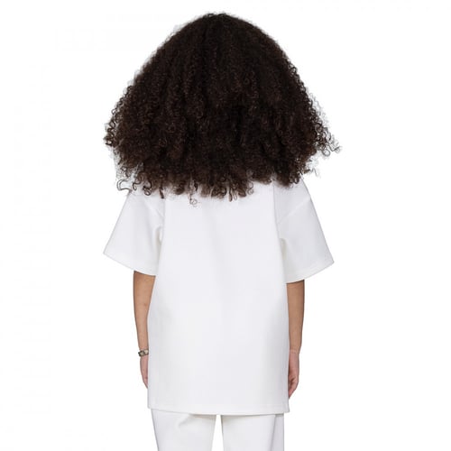 تيشيرت بشعار سيلين من الأمام للأطفال (اوف وايت)