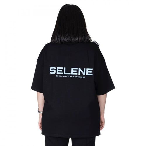 تيشيرت بشعار سيلين من الخلف للجنسين (اسود)