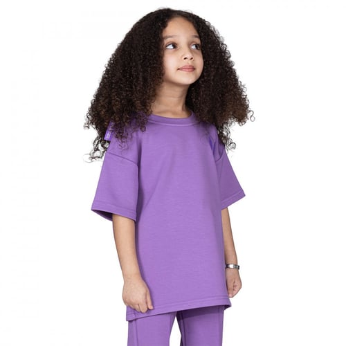 تيشيرت بشعار سيلين من الخلف للأطفال (بنفسجي)