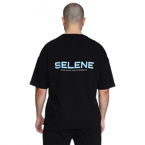 تيشيرت بشعار سيلين من الخلف للجنسين (اسود)