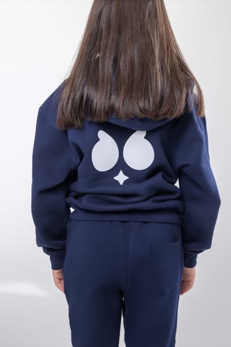 هودي أعين سيلين للأطفال أزرق داكن