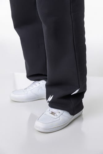 بنطلون سيلين واسع أسود