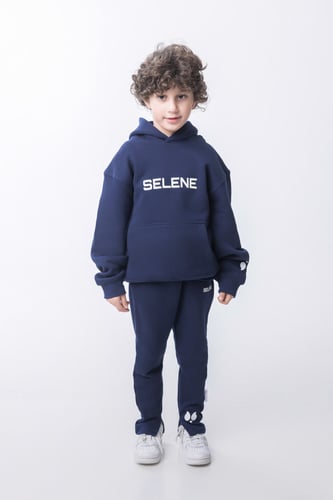 هودي أعين سيلين للأطفال أزرق داكن