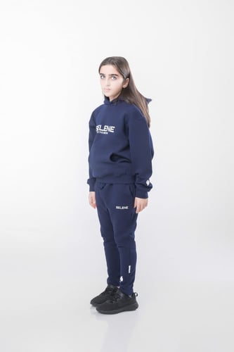 هودي إلى القمر للأطفال أزرق داكن