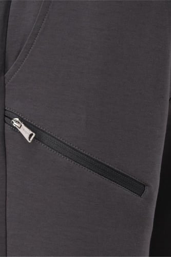 بنطال بقصة كلاسيكية من القطن للأطفال - رمادي غامق