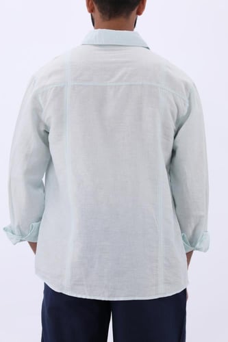 قميص كاجوال لينن – ناعم وعملي ازرق سماوي