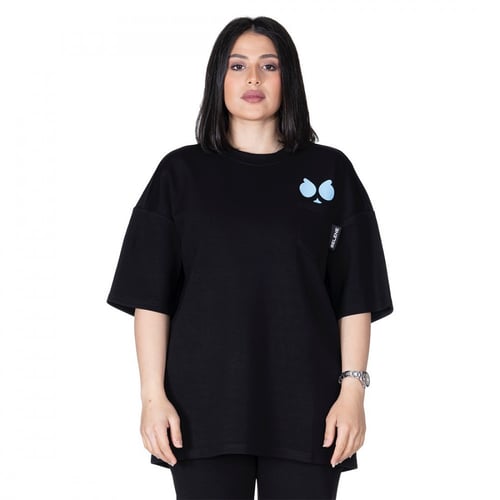 تيشيرت سيلين بعلامة الأعين من الأمام للجنسين (اسود...