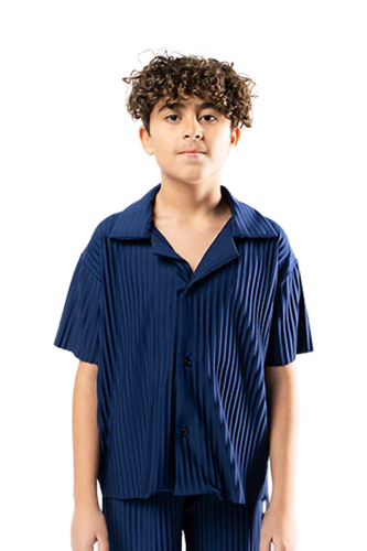 قميص أطفال واسع للجنسين بأكمام قصيرة وأزرار لأسفل...