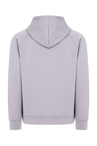 هودي أوفرسايز برباط للجنسين - رمادي