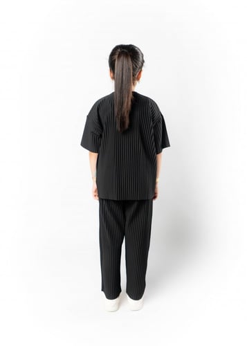 بنطلون واسع للأطفال للجنسين اسود