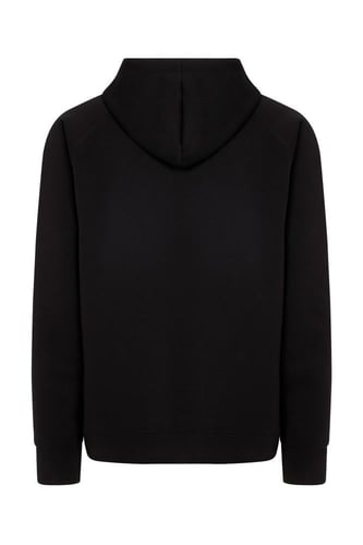 هودي أوفرسايز برباط للجنسين - أسود