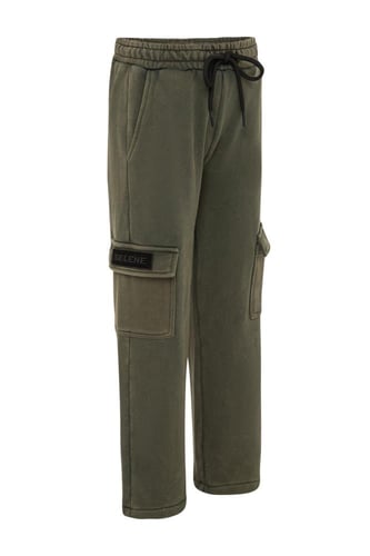 بنطلون Acid Wash Jogger للاطفال أخضر غامق