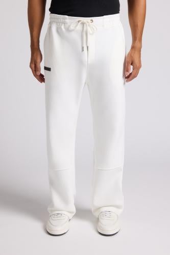 بنطلون جيرسيه مرن أوفرسايز للجنسين - أوف وايت