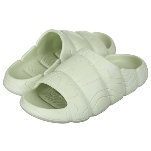 شبشب مفتوح من الأمام بنعل مطاطي مموج - أخضر فاتح