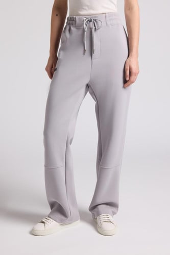 بنطلون جيرسيه مرن أوفرسايز للجنسين - رمادي
