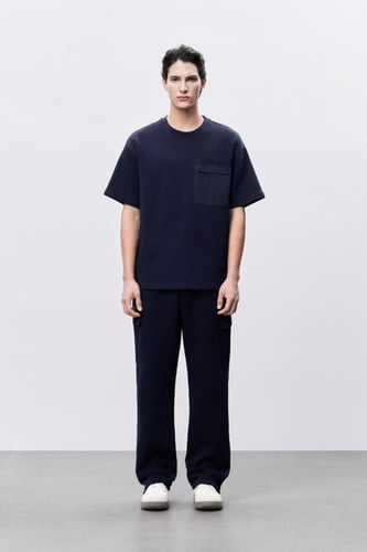 تيشرت أزرق للجنسين