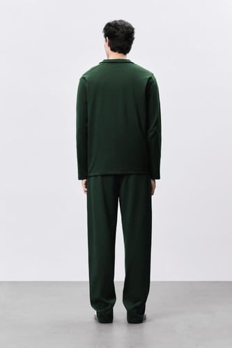 بنطال بيكيه رجالي أخضر غامق