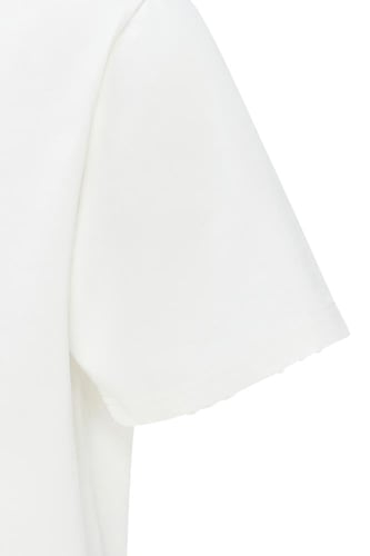 تيشيرت واسع للجنسين بشعار SELENE وتفصيل دب جانبي -...