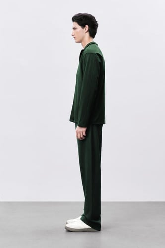 بنطال بيكيه رجالي أخضر غامق