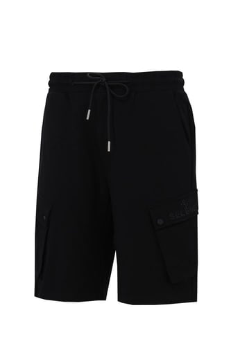 شورت كلاسيك بقصة عادية للجنسين - أسود