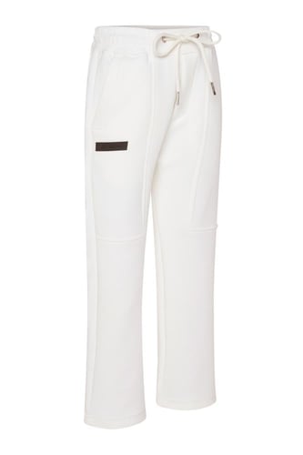 بنطلون كاجوال أوفرسايز للأطفال للجنسين - أوف وايت