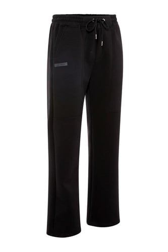 بنطلون كاجوال أوفرسايز للجنسين - أسود