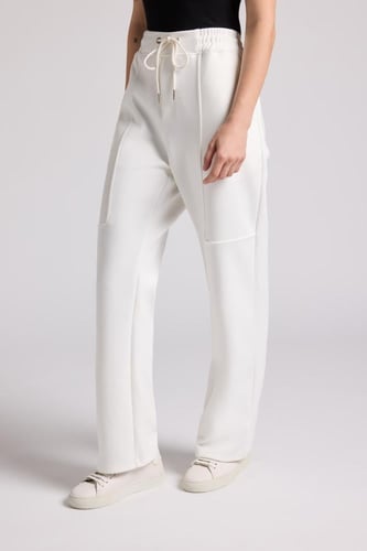 بنطلون كاجوال أوفرسايز للجنسين - أوف وايت