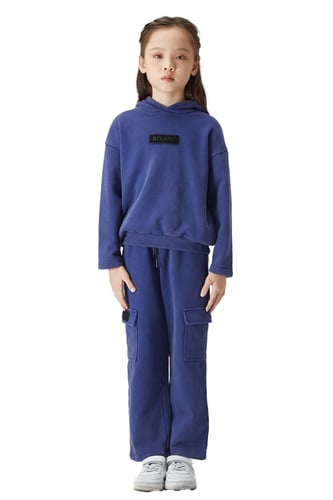 بنطلون Acid Wash Jogger للاطفال أزرق غامق