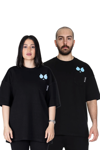 تيشيرت سيلين بعلامة الأعين من الأمام للجنسين (اسود...