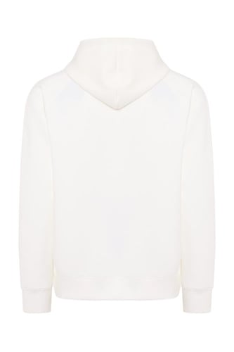 هودي أوفرسايز برباط للجنسين - أوف وايت