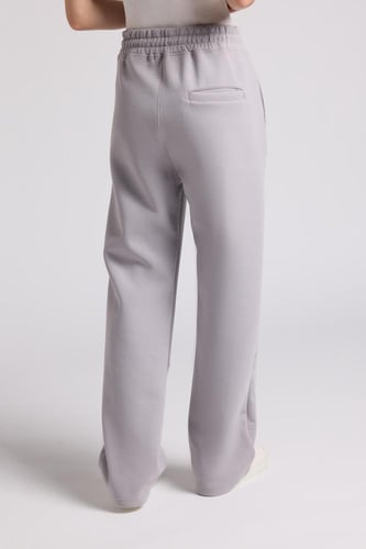 بنطلون جيرسيه مرن أوفرسايز للجنسين - رمادي