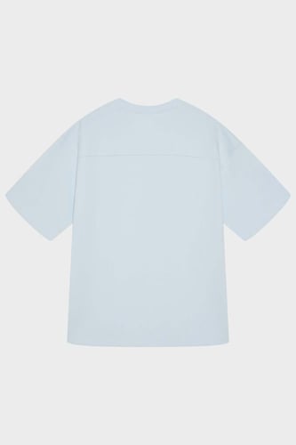 تيشيرت إنترلوك أزرق سماوي للجنسين