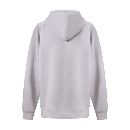 هودي كاجوال أوفرسايز للجنسين بتطريز خاص - رمادي