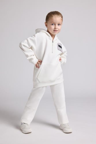 بنطلون جيرسيه مرن أوفرسايز للأطفال للجنسين - أوف و...