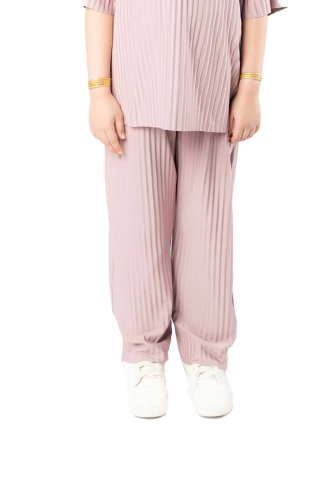 بنطلون واسع للبنات وردي