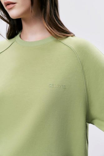 تيشيرت إنترلوك أخضر للجنسين