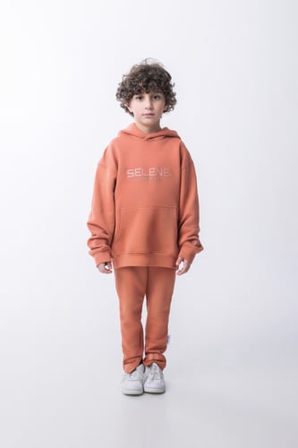 هودي إلى القمر للأطفال وردي داكن