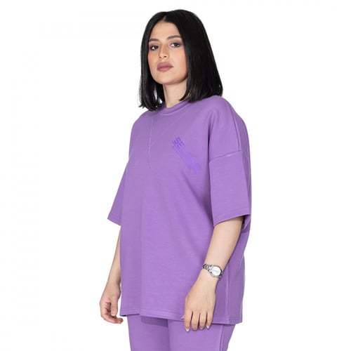 تيشيرت بشعار سيلين من الأمام للجنسين (بنفسجي)