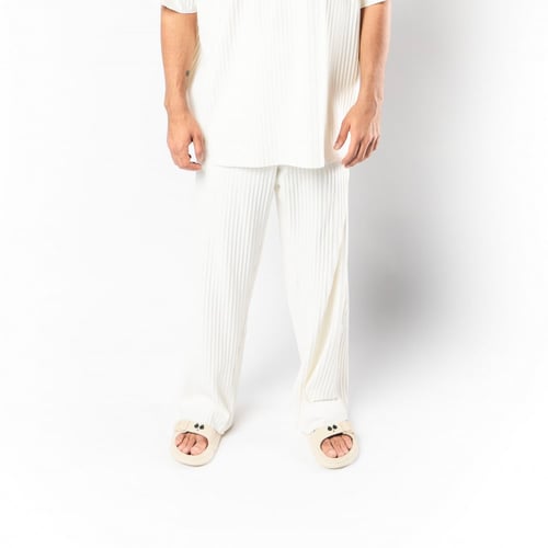 بنطلون واسع الساق للجنسين اوف وايت