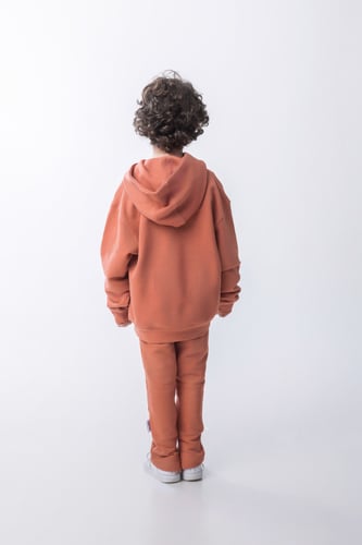 هودي إلى القمر للأطفال وردي داكن