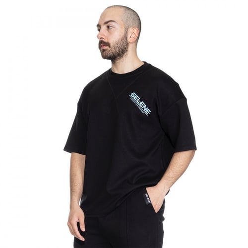 تيشيرت بشعار سيلين من الأمام للجنسين (اسود)